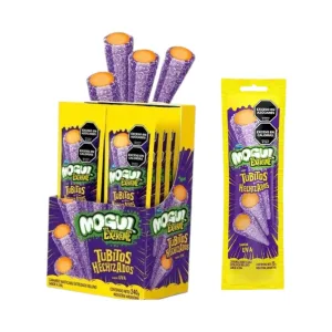 Caja Gomita Mogul Extreme Acidos Tubitos Hechizados x16u