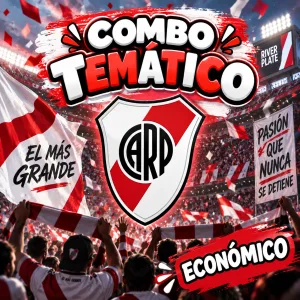 Combo Decorativo Temático Para Cumpleaños Infantil – RIVER PLATE – 15 Invitados