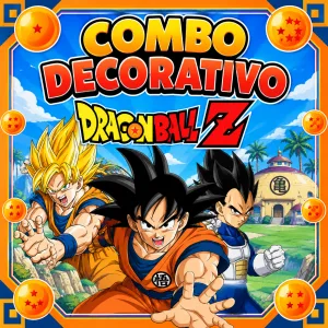 Combo Decorativo Temático Para Cumpleaños Infantil – DRAGON BALL Z – 15 Invitados