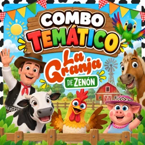 Combo Decorativo Temático Para Cumpleaños Infantil – LA GRANJA DE ZENÓN – 15 Invitados