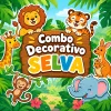 Combo Decorativo Temático Para Cumpleaños Infantil – SELVA – 15 a 25 Invitados