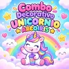 Combo Decorativo Temático Para Cumpleaños – ARCOIRIS y UNICORNIO – hasta 15 Invitados
