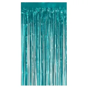 Cortina Lluvia Metalizada Turquesa 2,20 X 1