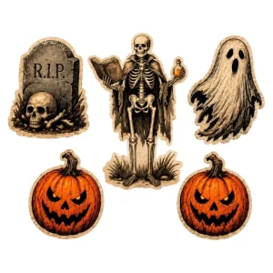 Aplique Figuras Decorativa Halloween x5 Unidades
