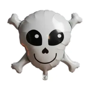 Globo Metalizado Calavera Sonriente 20 Pulgadas x1 Unidad