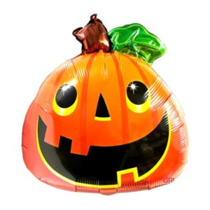 Globo Metalizado Redondo Impreso Calabaza 18 Pulgadas x1 Unidad