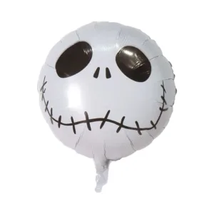 Globo Metalizado Redondo Jack Skellington 18 Pulgadas x1 Unidad