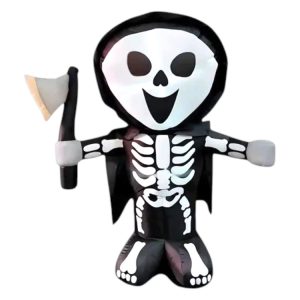 Inflable Esqueleto Fantasma - 1,2 Metros - 2 Leds x1 Unidad