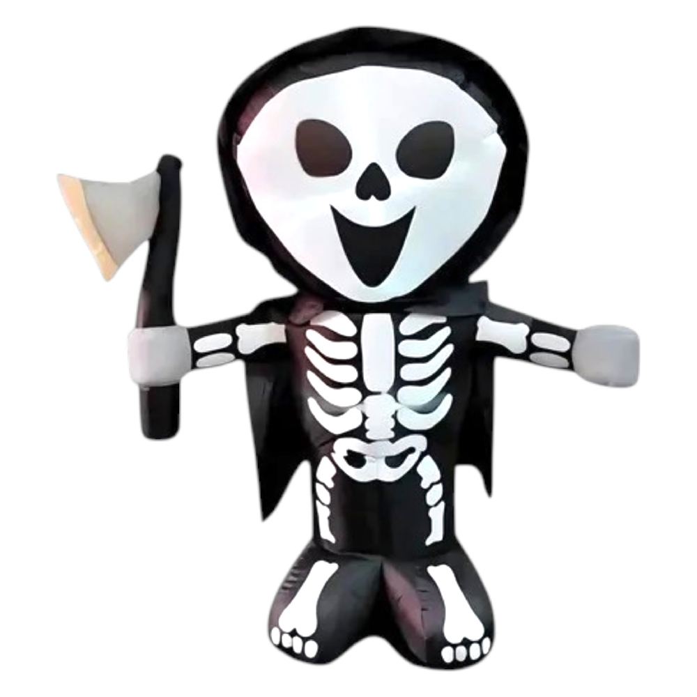 Inflable Esqueleto Fantasma - 1,2 Metros - 2 Leds x1 Unidad