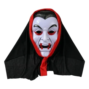 Mascara Dracula con Capucha Negra x1