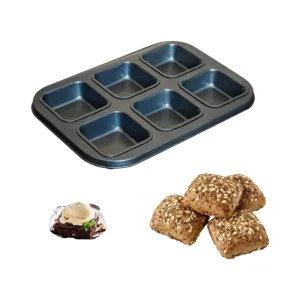 Molde de Teflón para 6 Brownies