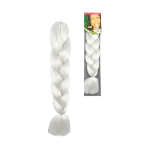 Trenza Extensión Postiza 60cm x1u Blanco
