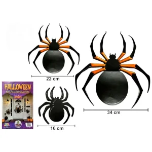 Aplique Figuras Decorativa Halloween Arañas x3 Unidades