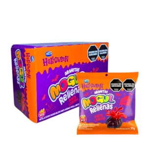 Caja Gomitas Mogul Arañitas Halloween 30gr x12u