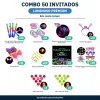 Combo Cotillón 50 Invitados – LUMINOSO (Cantidades Variables – Premium) - contenido del combo