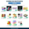 Combo Cotillón 50 Invitados – SURTIDO (Cantidades Variables) - contenido del combo