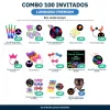 Combo Cotillón para 100 Invitados – LUMINOSO (Cantidades Variables – Premium) - contenido del combo