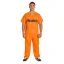 Disfraz PRESO NARANJA Economico Adulto Talle Unico Crosti Halloween