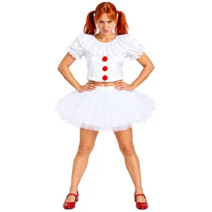 Disfraz Payasa Maldita Adulto Talle Único Crosti Halloween