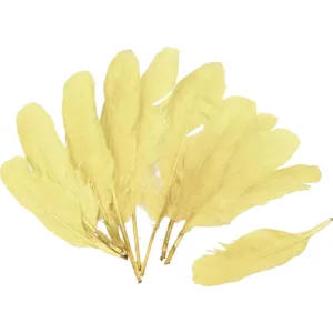 Plumas X50 Unidades Amarillo Pastel
