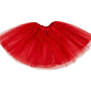 Pollera Tutú LISA con Tul Color Rojo