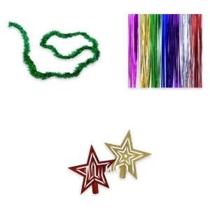 Alternative view of Kit Decoración Árbol Navidad 3 Boas 10 Lluvias 2 Estrellas