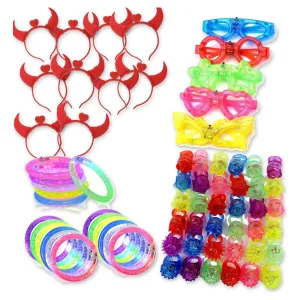 Kit Cotillón Luminoso 10 Personas 40 Artículos LED