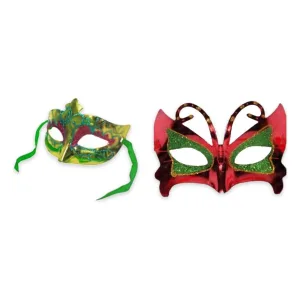 Alternative view of Kit Fiesta de Máscaras 12 Antifaces Brillo 12 Mariposa