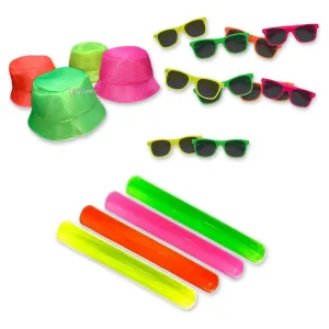 Kit Carioca Fluo 10 Pilusos 10 Anteojos Way 10 Pulseras