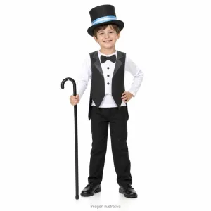 Kit Disfraz Caballero Antiguo Infantil Galera Pechera y Bastón