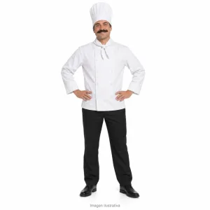 Kit Disfraz Chef Adulto Gorro de Cocinero Bigote y Pañuelo