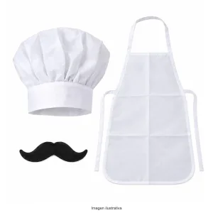 Kit Disfraz Cocinerito Infantil Set Cocinero y Bigote
