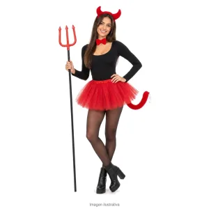 Kit Disfraz Diablita Adulta