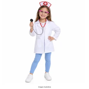 Kit Disfraz Doctora Enfermera Infantil Estetoscopio Vincha y Anteojos