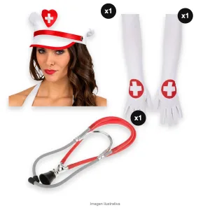 Kit Disfraz Enfermera Adulta contenido