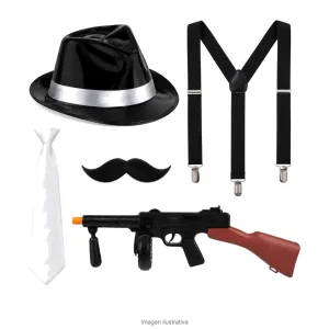 Kit Disfraz Gangster Adulto contenido
