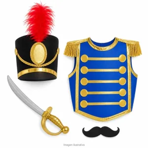 Alternative view of Kit Disfraz Granadero Infantil Gorro Pechera con Sable y Bigote