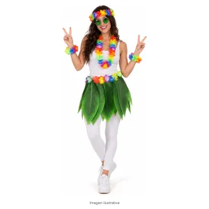 Kit Disfraz Hawaiana Adulta