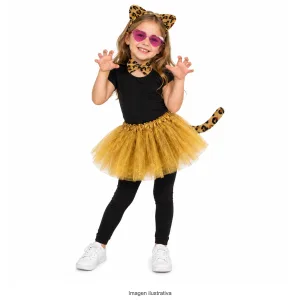 Kit Disfraz Leoparda Infantil