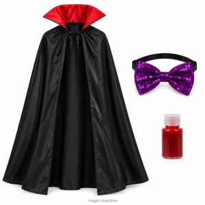Alternative view of Kit Disfraz Vampirito Infantil Capa Drácula Moño y Sangre Falsa