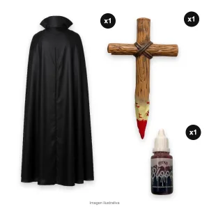Kit Disfraz Vampiro Adulto contenido