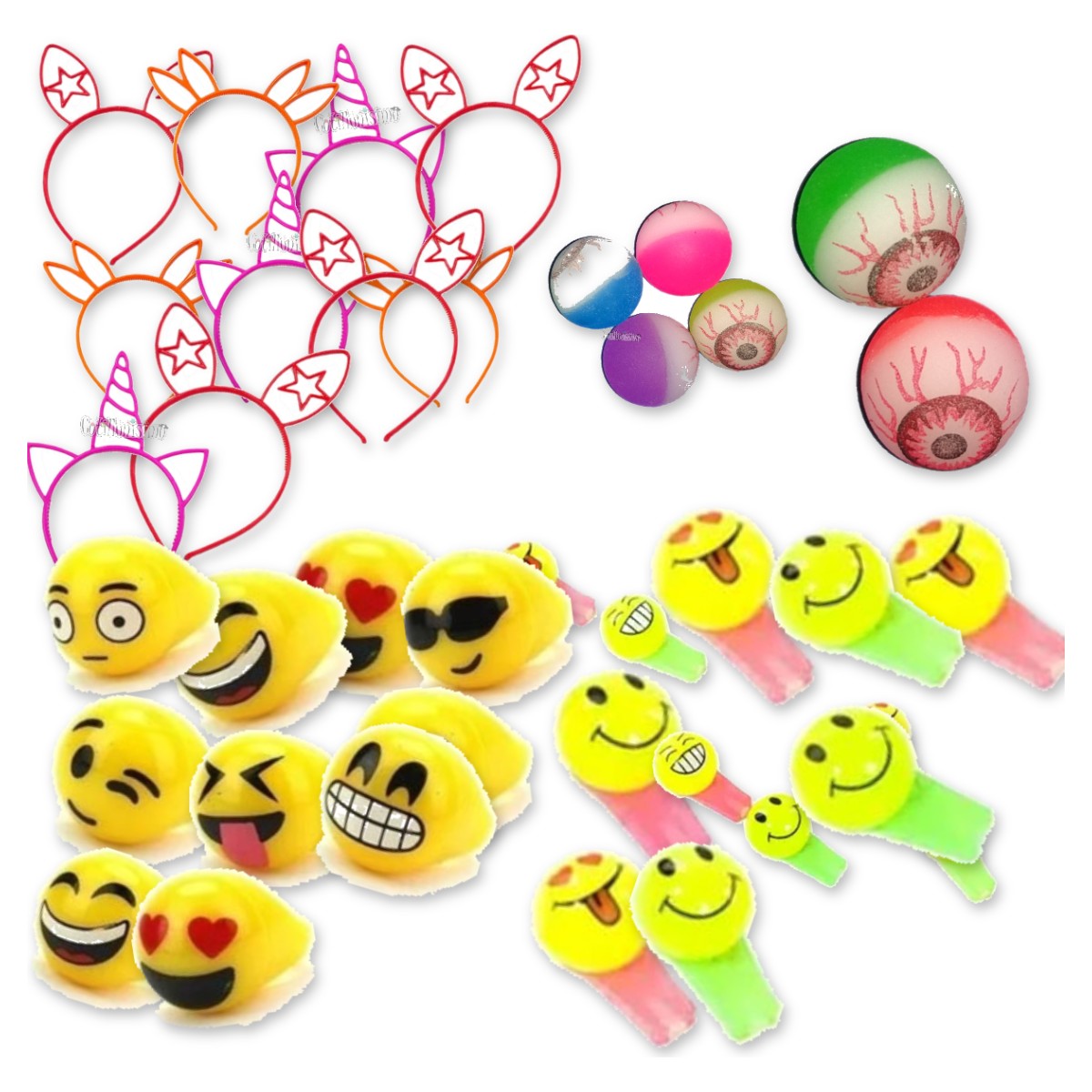 Kit Cotillón Infantil 40 Artículos Vinchas Pelotitas LED