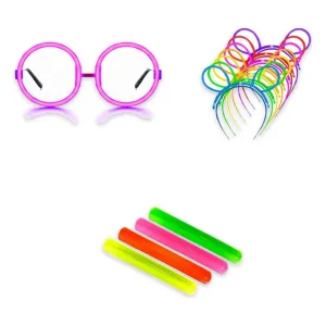 Alternative view of Kit Neón 10 Anteojos Lennon 10 Vinchas 10 Pulseras Fluo