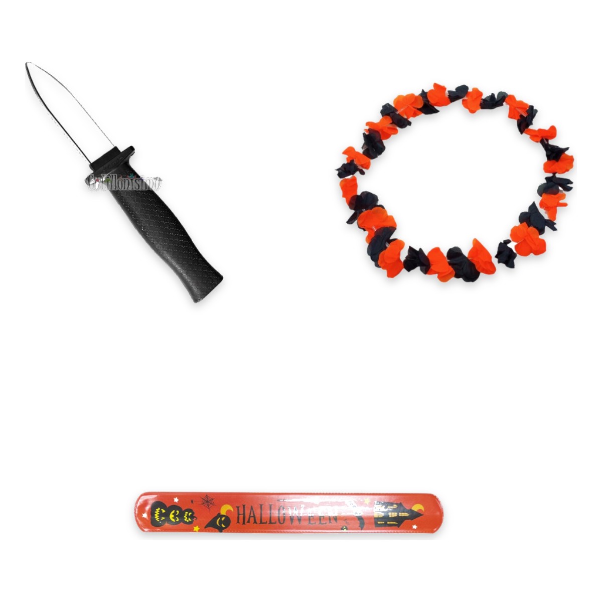 Kit Terror Halloween 10 Cuchillos 10 Collares 10 Pulseras - Imagen 2