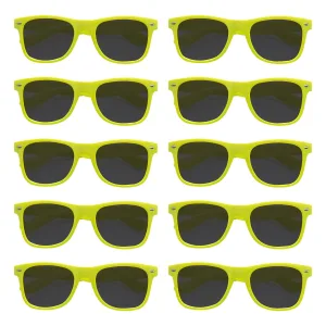 Pack x10 Anteojo Way Liso Amarillo Flúo