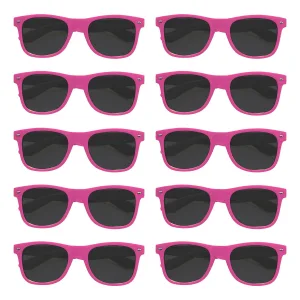 Pack X10 Anteojo Way Liso Rosa Flúo