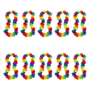Pack X10 Collar Hawaiano Flores Multicolor