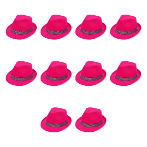 Pack X10 Sombrero Tanguero Flúo Fucsia