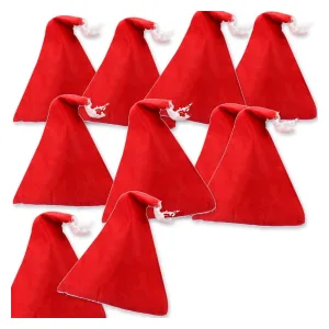 Pack X10 Gorros Papa Noel Pañolenci Navidad