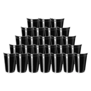 Pack X25 Vasos Americanos Negros Plástico Descartable 590cc